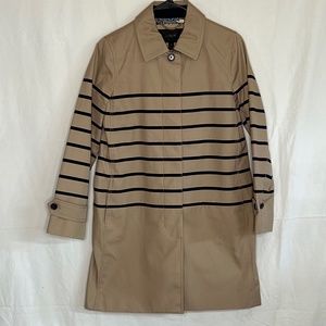 J.Crew Stripe Trench Coat 8P